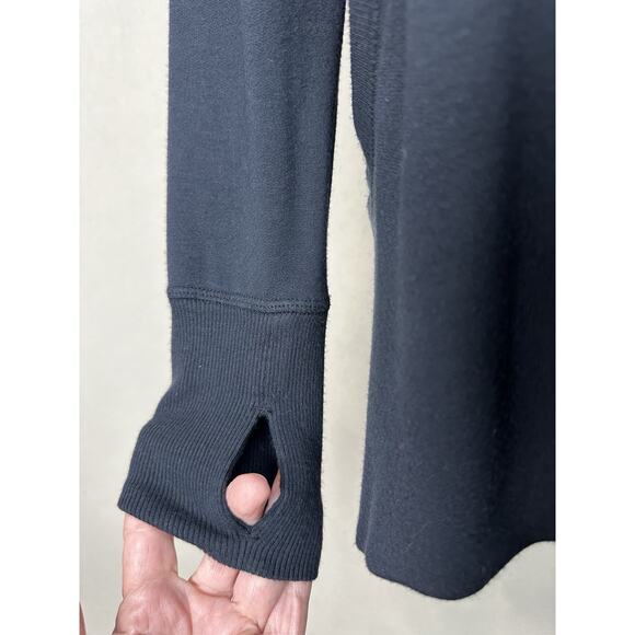 Athleta Women Open Front Cardigan Sweater Size S Black Soft Modal Boho Thumb - Picture 5 of 16